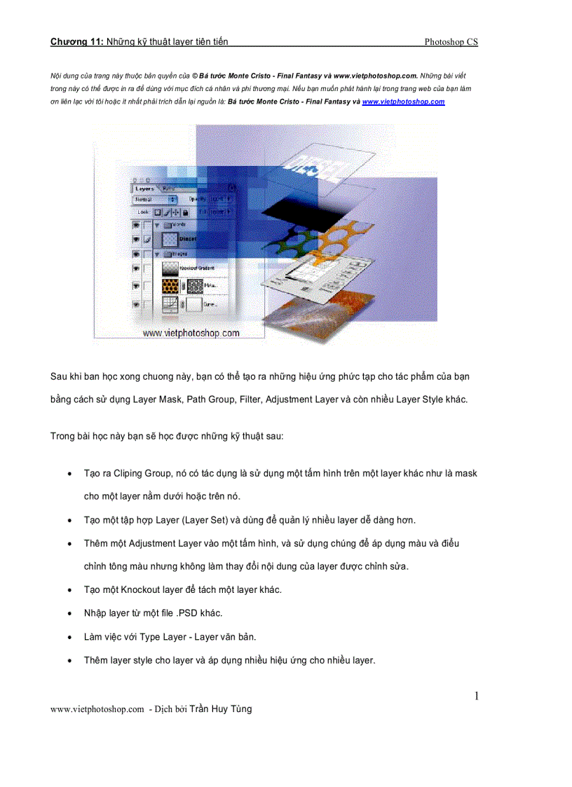 Những kỹ thuật layer tiên tiến