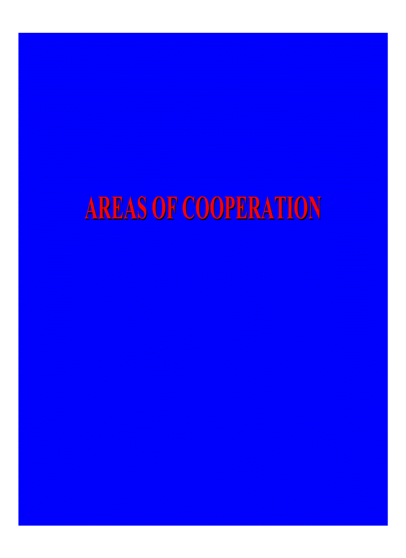 Areas of cooperation