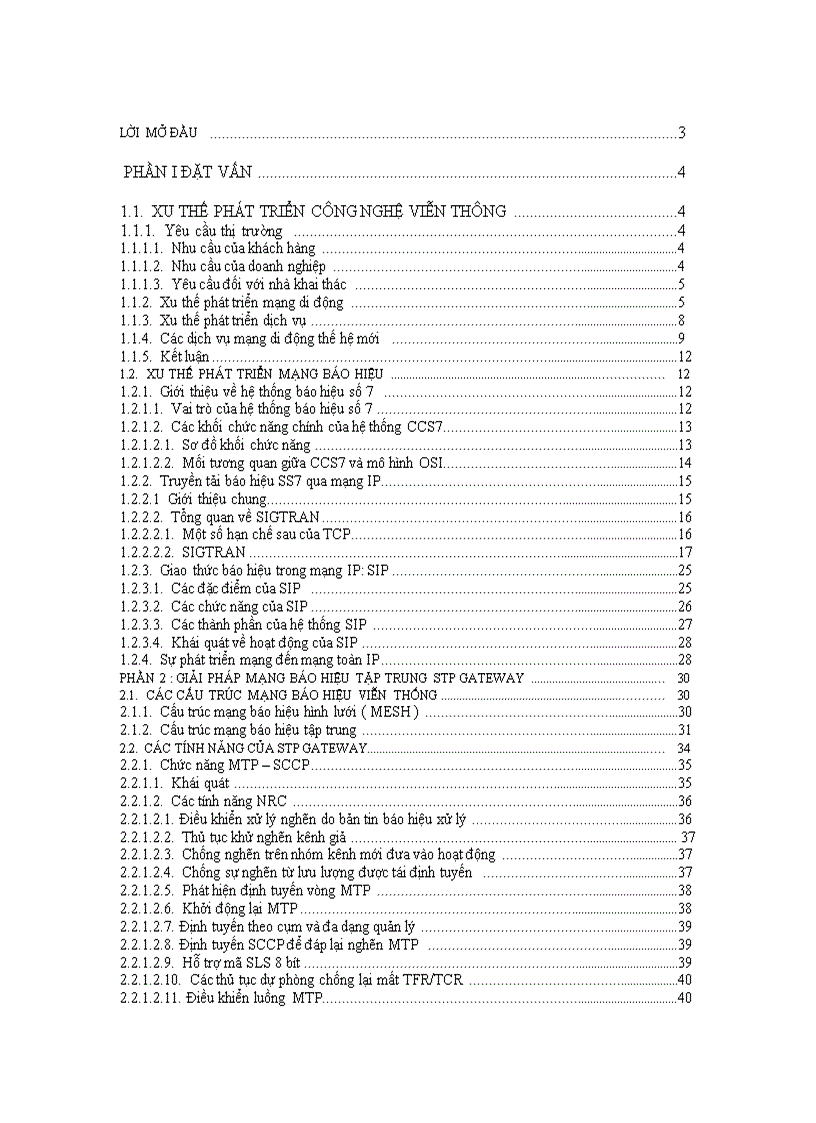 Nghiên cứu xây giải pháp báo hiệu tập trung STP Gateway cho mạng di động 1