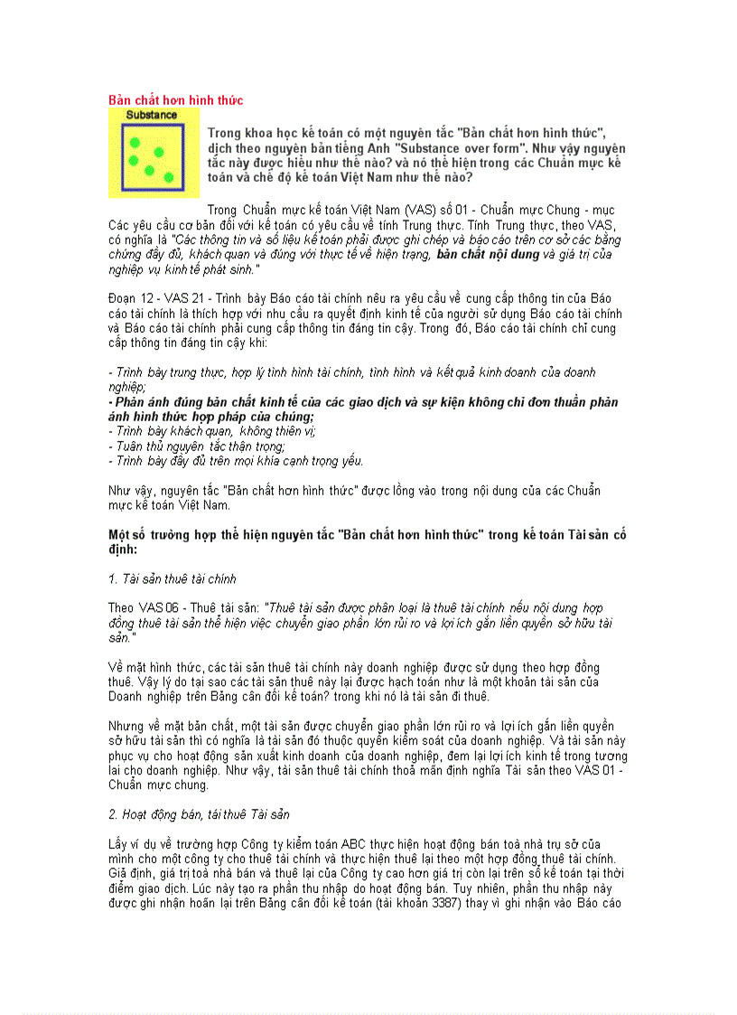 Bản chất hơn hình thức