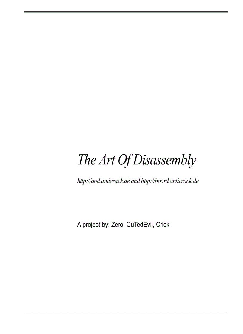 The art of disassembly