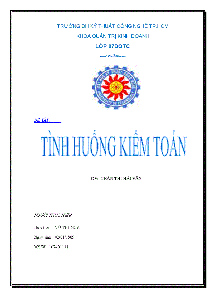 Tình huống kiểm toán