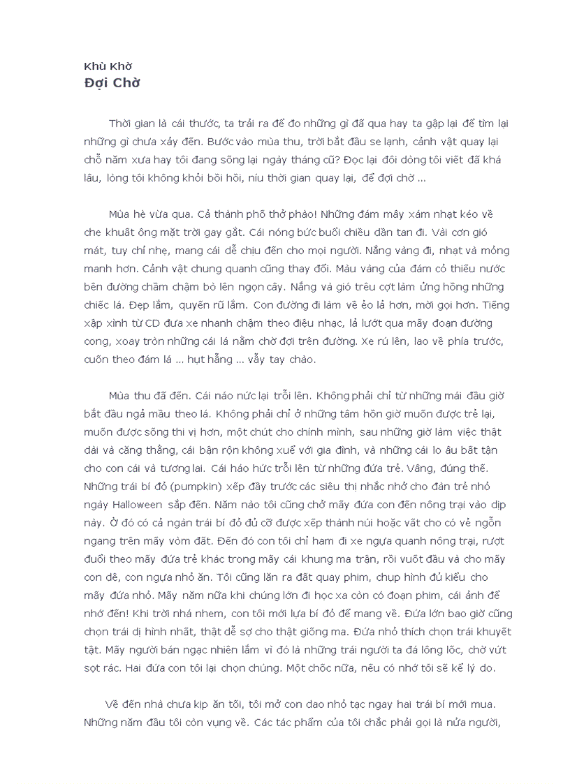 Đợi Chờ Khù Khờ