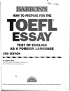 Barron s How to Prepare for the TOEFL Essay 2nd Edition