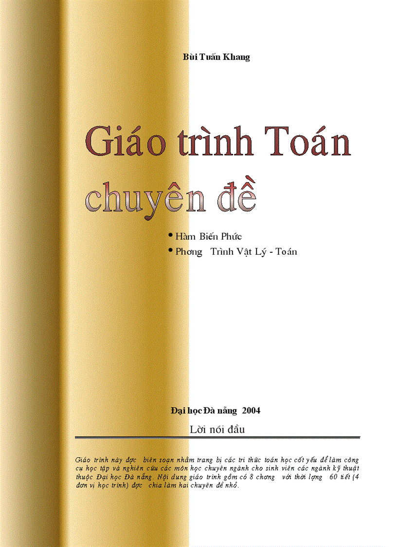 Toán Chuyên đề năm 2