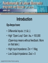 Basics of Operational Amplifiers