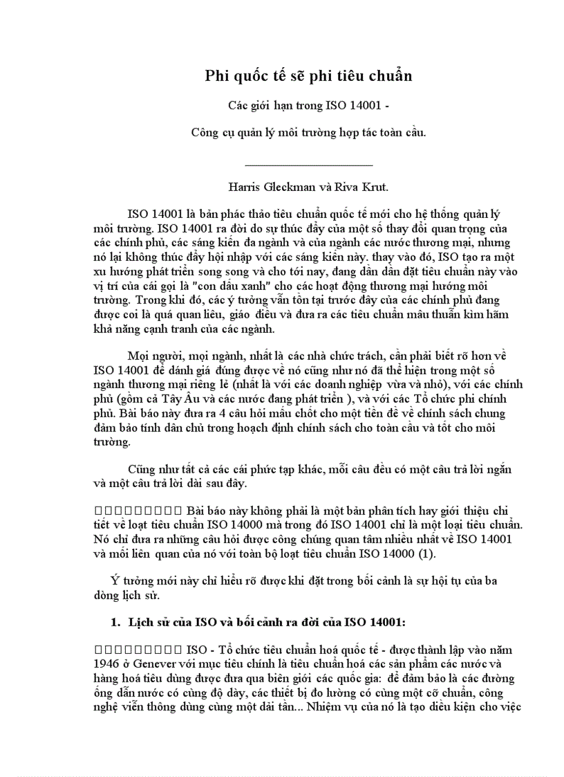 Phi quốc tế sẽ phi tiêu chuẩn