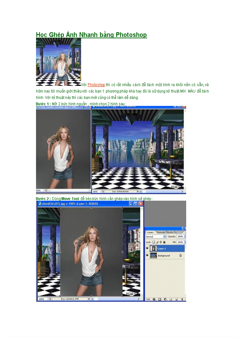 Học Ghép Ảnh Nhanh bằng Photoshop