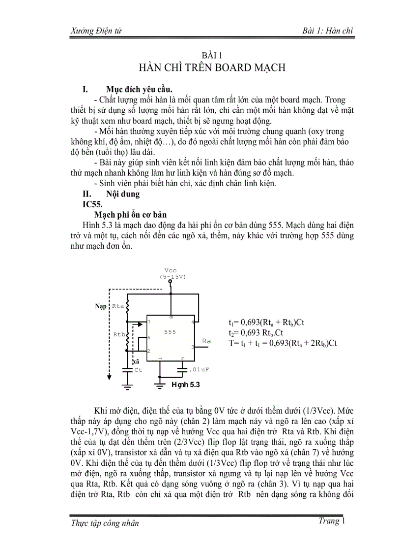 Hướng dẫn thực tập công nhân 1