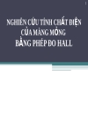 Nghiên cứu tính chất điện của màng mỏng bằng phép đo HALL