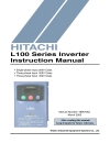 Tài Liệu Biến Tần Hitachi L100 Manual