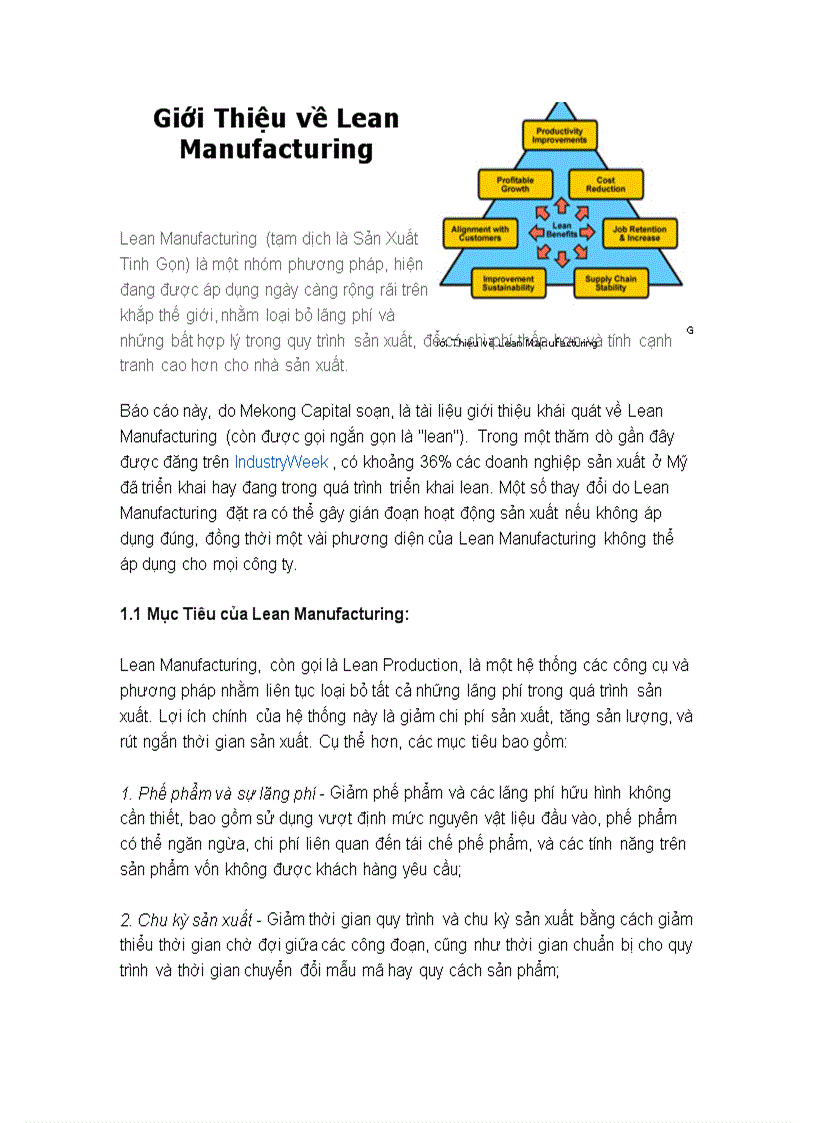 Giới Thiệu về Lean Manufacturing