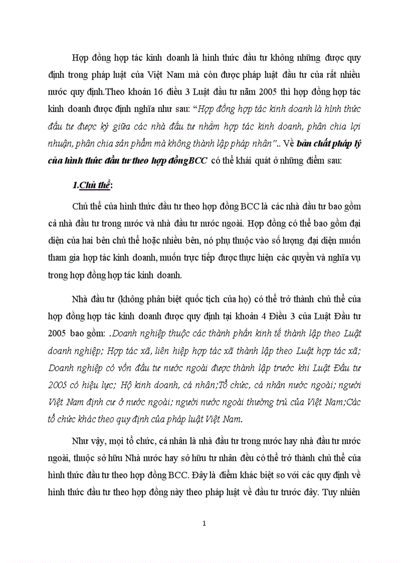 Phân tích bản chất pháp lý của hình thức đầu tư theo hợp đồng BCC Phân biệt hợp đồng BCC và hợp đồng BOT