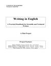 Writing in English A Practical Handbook for Scientific and Technical Writers