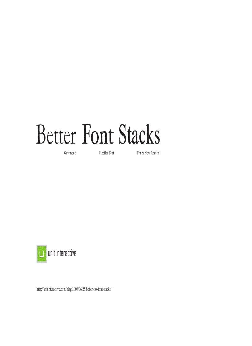 Better Font Stacks