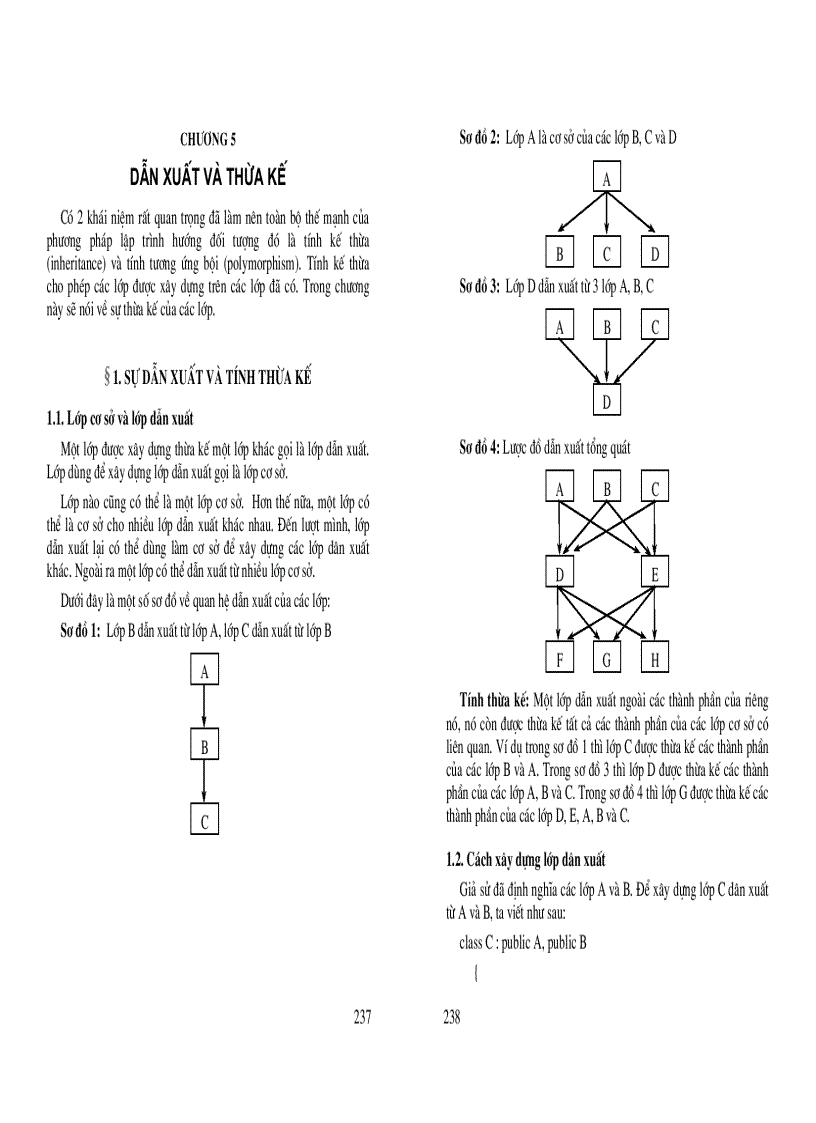 C và Lập trình hướng đối tượng Chương 5 Dẫn xuất và kế thừa