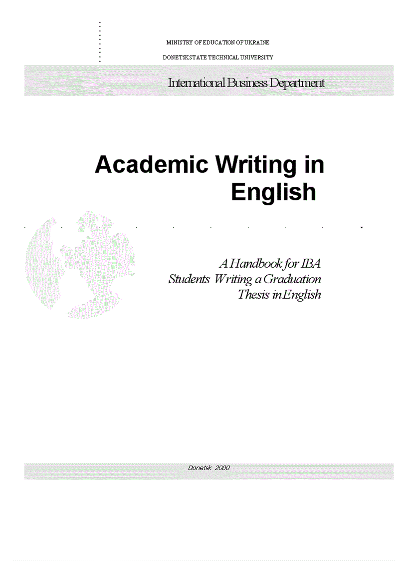 Academic Writing in English