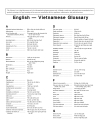 English VietNamese glossary