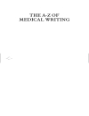 The A Z of Medical Writing