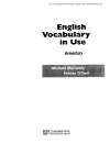 English vocabulary in Use Elementary Cambridge