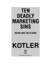 Ten deadly marketing sins signs and solutions Philip Kotler