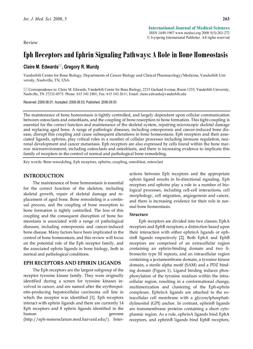 Báo cáo y học Eph Receptors and Ephrin Signaling