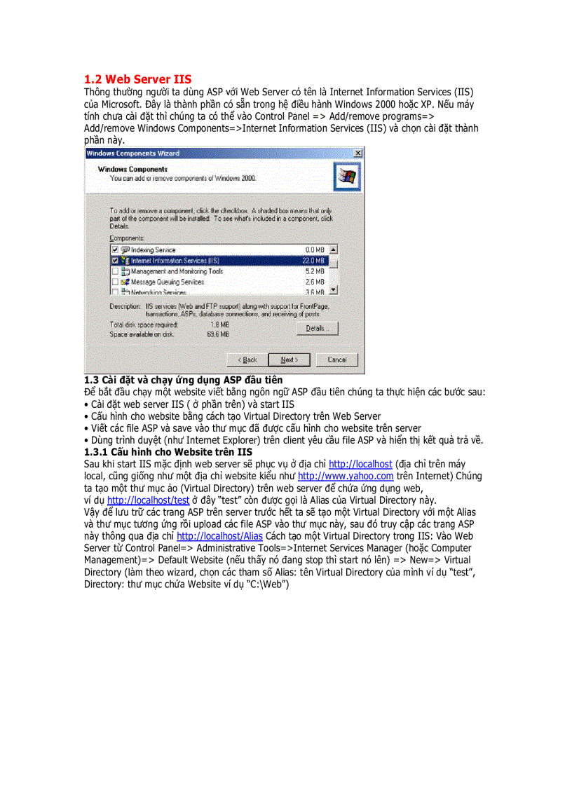 Web Server IIS và Viết Code test thử webserver