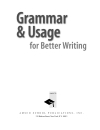 Grammar and Usage for Better Writing 2004