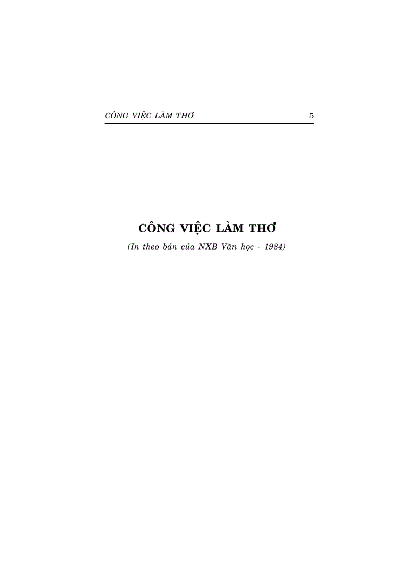 Ebook Công việc làm thơ