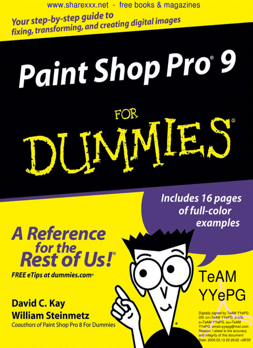 Paint Shop Pro 9 for Dummies