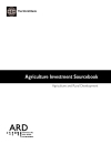 Agriculture Investment Sourcebook