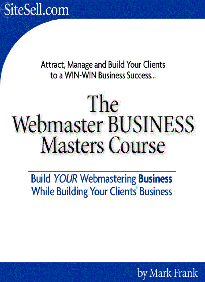 THE Webmaster business