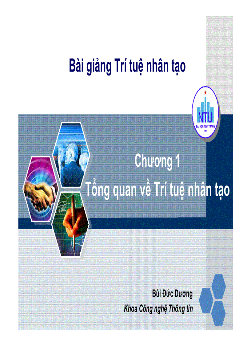 Bài giảng trí tuệ nhân tạo