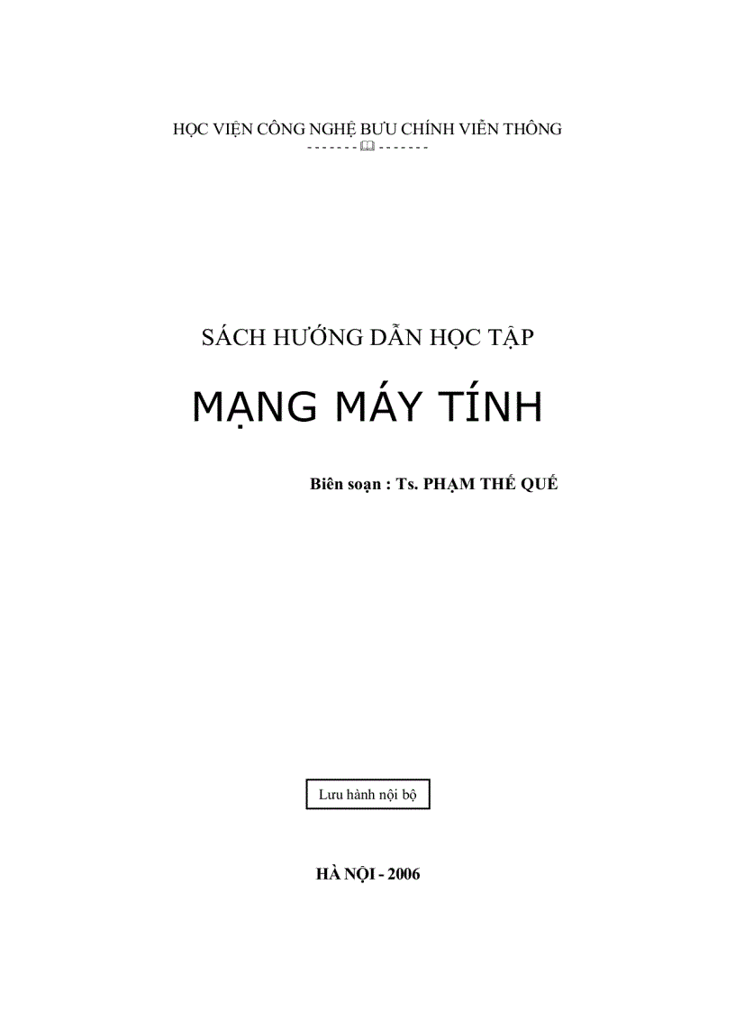 Hướng dẫn học tập mạng máy tính