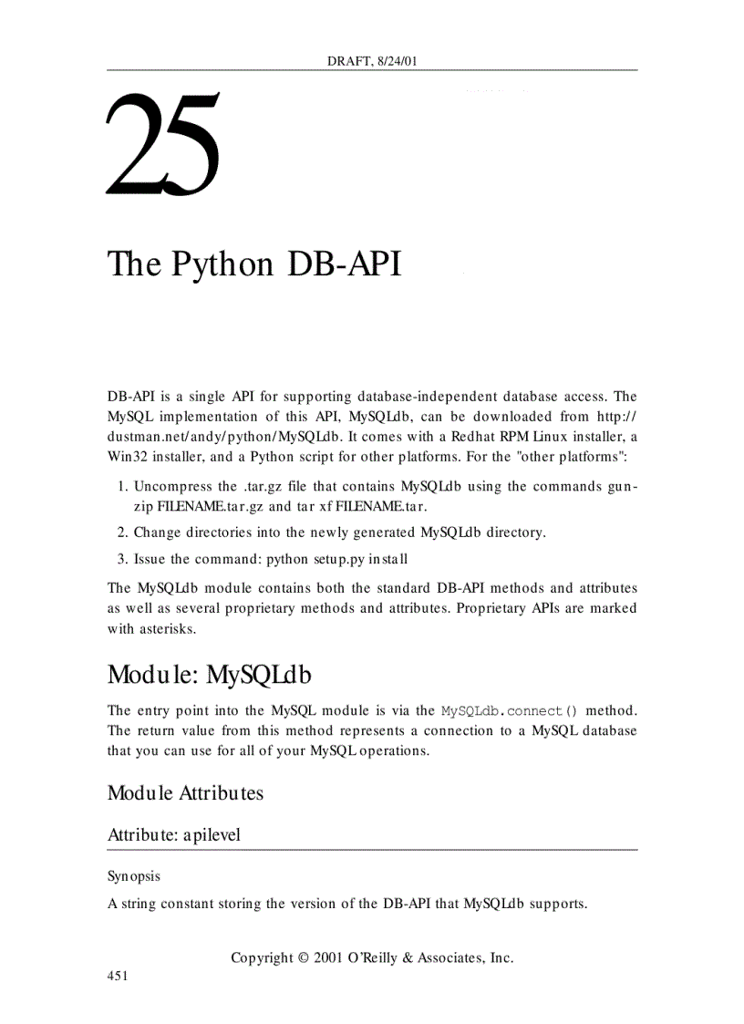 The Python DB API