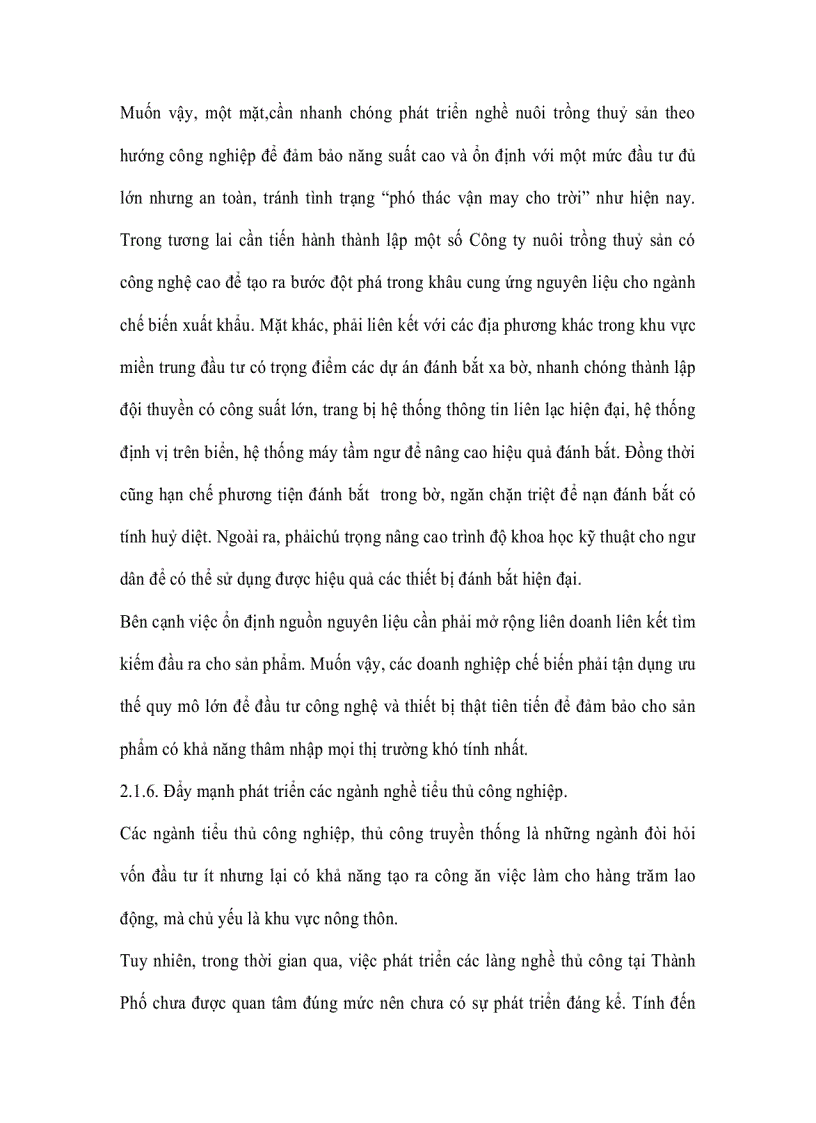 Đẩy mạnh phát triển các ngành nghề tiểu thủ công nghiệp Chuyển dịch cơ cấu lao động trên địa bàn Thành Phố Đà Nẵng