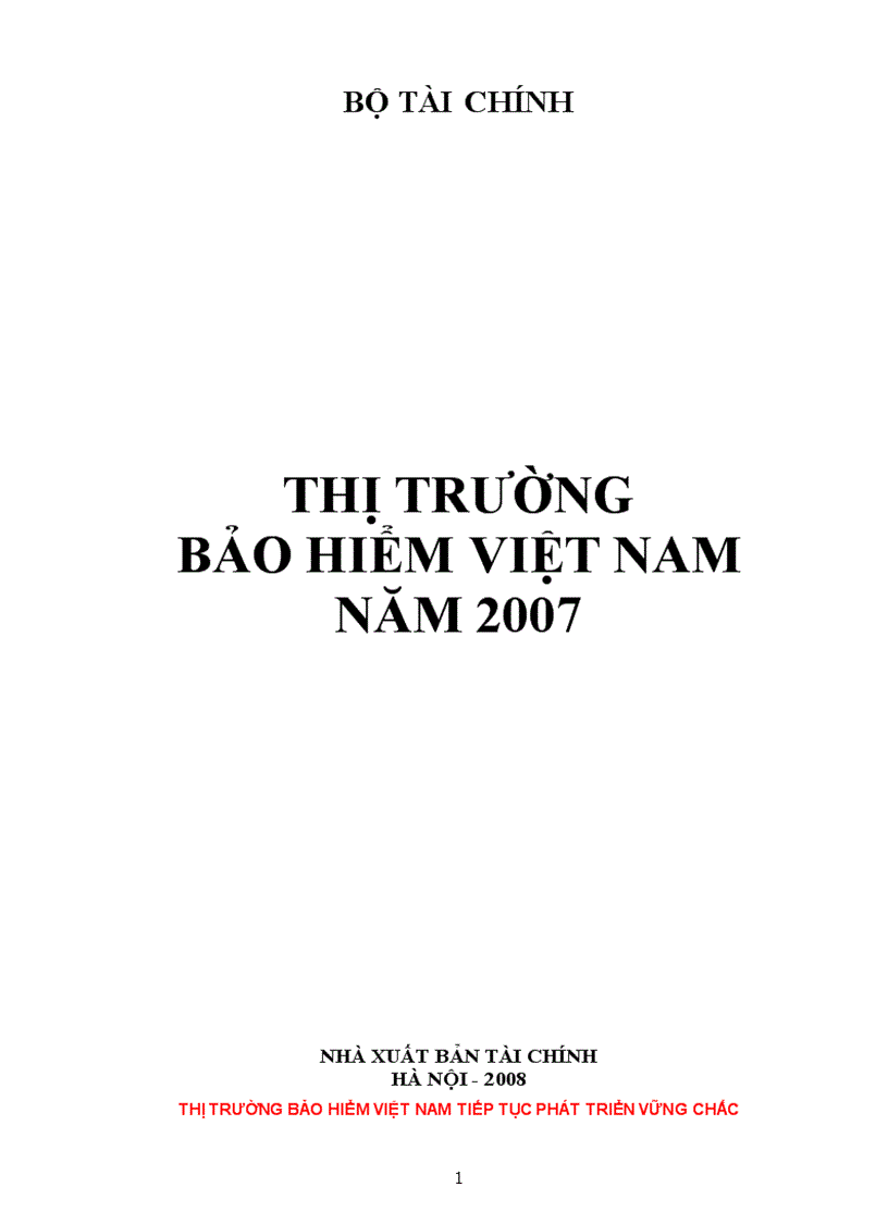 Thị trường bảo hiểm việt nam năm 2007