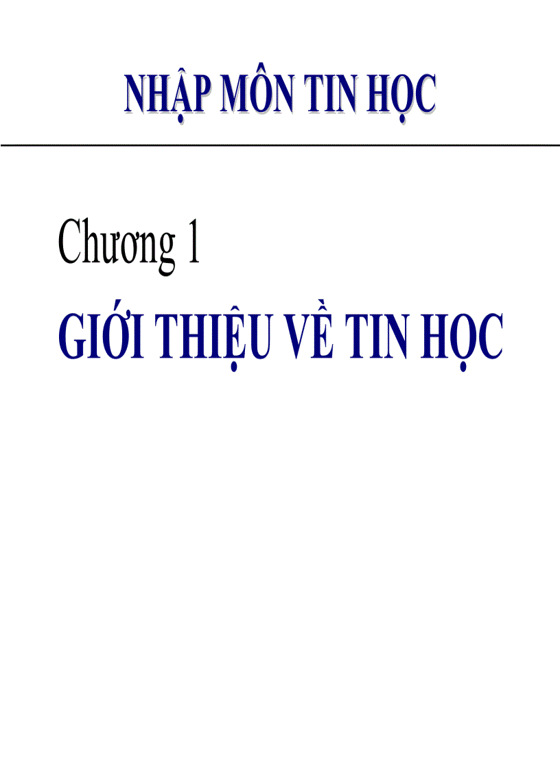 NHập môn tin học