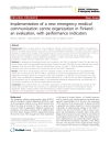 Báo cáo y học Implementation of a new emergency medical communication centre organization in Finland an evaluation with performance indicators