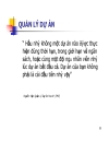 Tổng quan về quản lí dự án