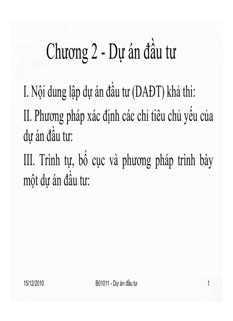 Dự án đầu tư