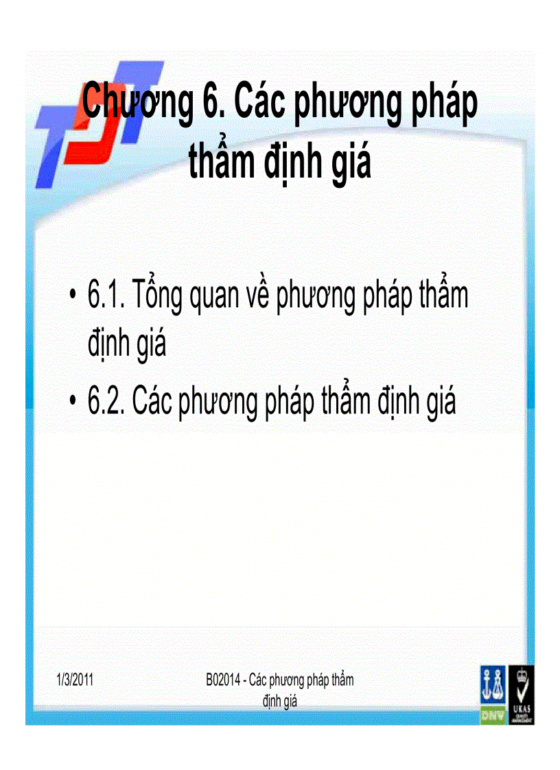 Các phương pháp thẩm định giá