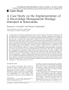 A Case Study on the Implementation of A Knowledge Management Strategy Oriented to Innovation