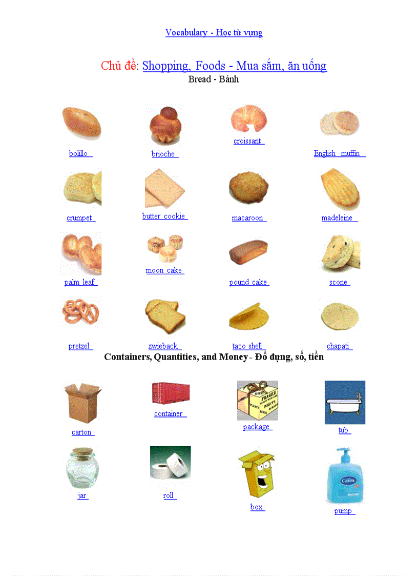 Học Từ Vựng Bằng Hình Ảnh Trực Quan