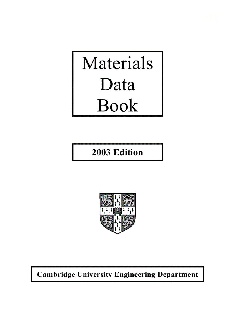 Materials Data Book 2003 Edition