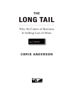 The Long Tail Why the Future of Business is Selling Less of More