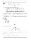 Hình học 9 cả năm CHƯƠNG I HỆ THỨC LƯỢNG TRONG TAM GIÁC VUÔNG Tiết 1 2 MỘT SỐ HỆ THỨC VỀ CẠNH VÀ ĐƯỜNG CAO TRONG TAM GIÁC VUÔNG I Mục tiêu Biết thiết lập các hệ thức b2 ab c2 ac h2