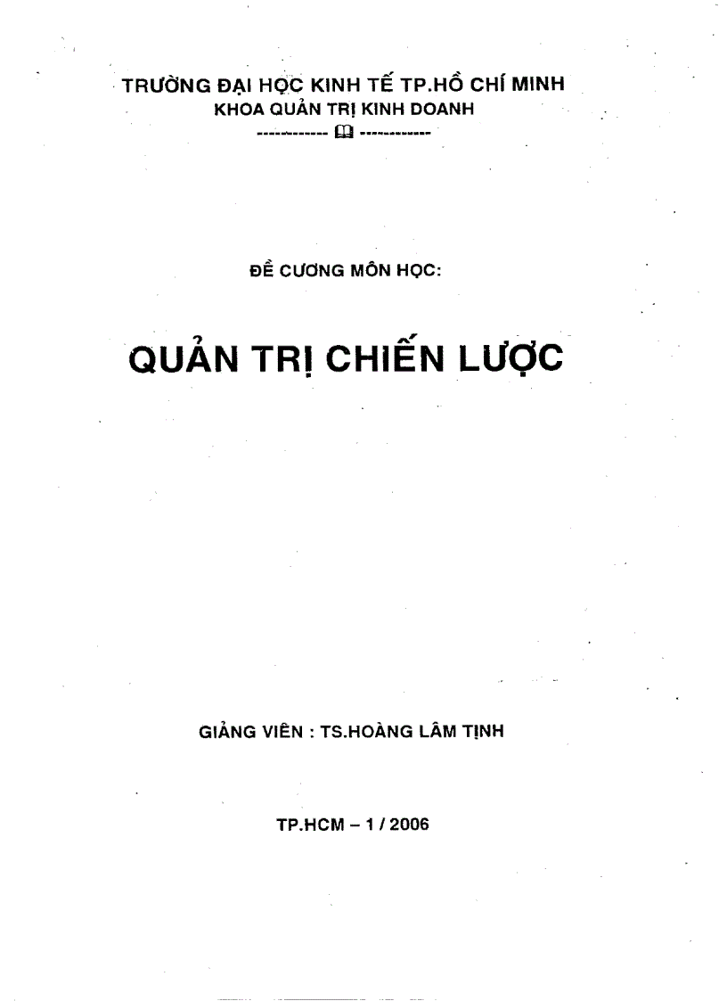 Giáo trình quản trị chiến lược