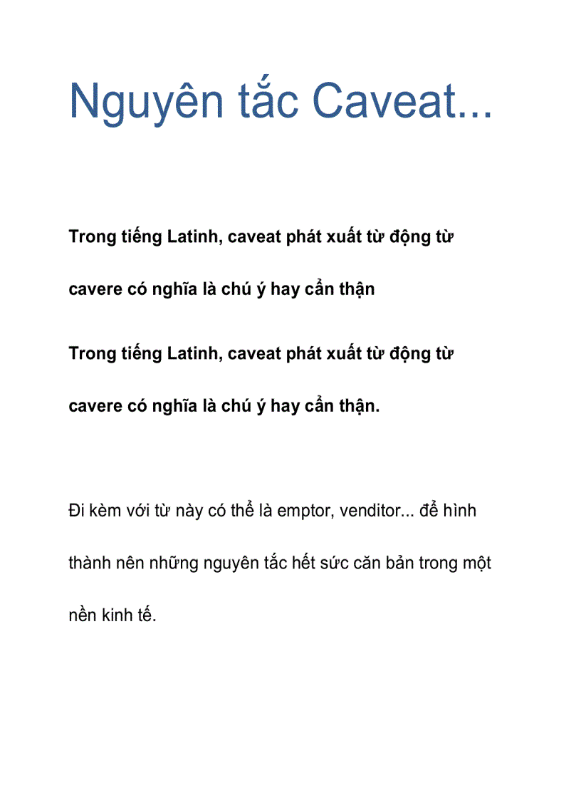 Nguyên tắc Caveat