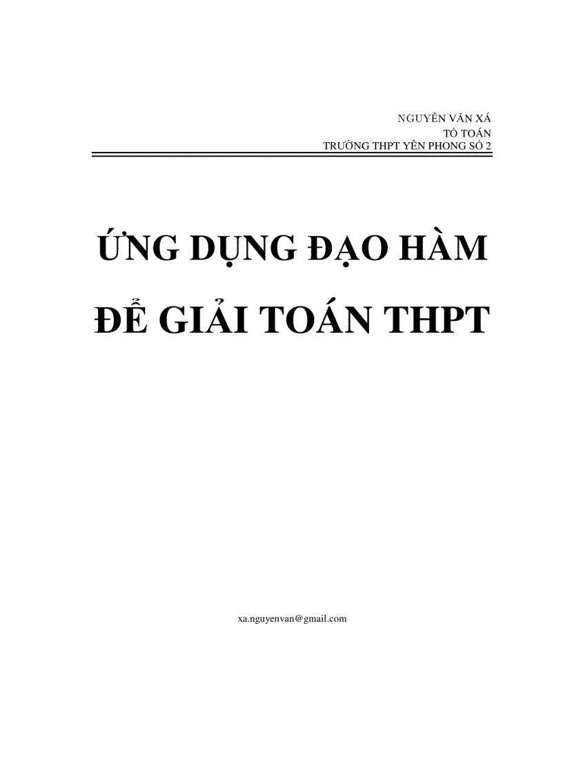 Bài tập bổ sung khảo sát hàm số sưu tầm